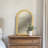 Natural Rattan Arched Wall Mirror 39x26x1.2 Inches
