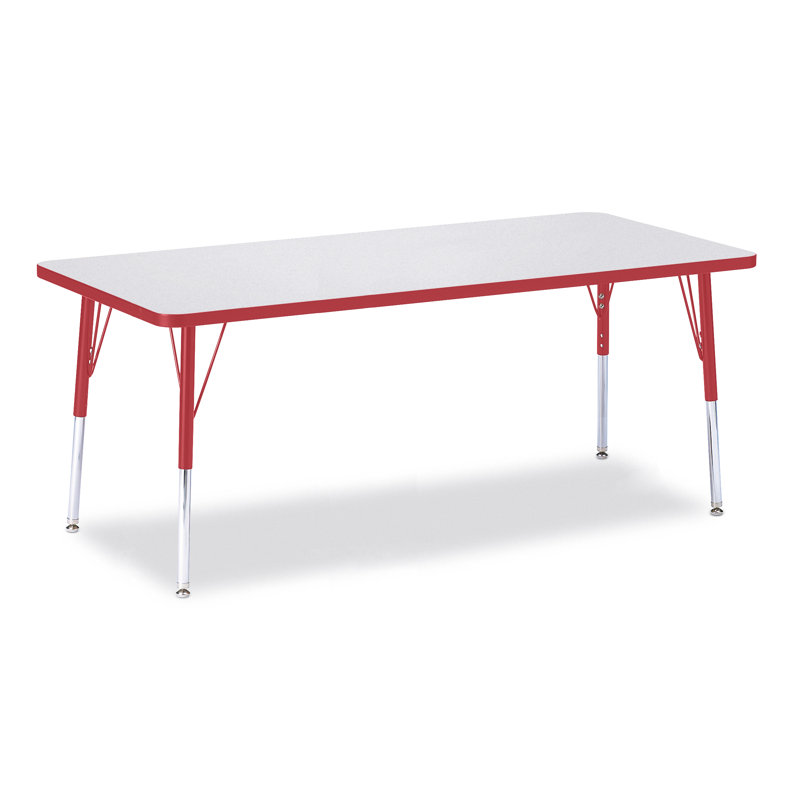 Tables d'activités Berries®, Élémentaire (15 po à 24 po), H 24 po x L 60 po x l 30 po, Rouge