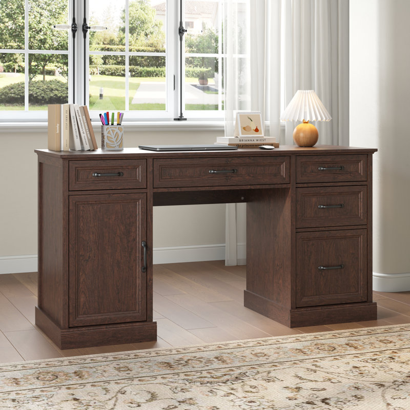3-piece Computer Desk Office Set,Filing Cabinet and Bookcase