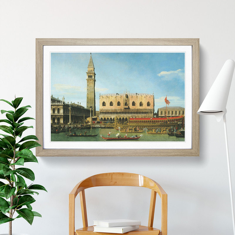 Ascension Day Vol.1 by Giovanni Canaletto - Picture Frame Painting, 27cm H x 36cm W x 2cm D, Oak Framed
