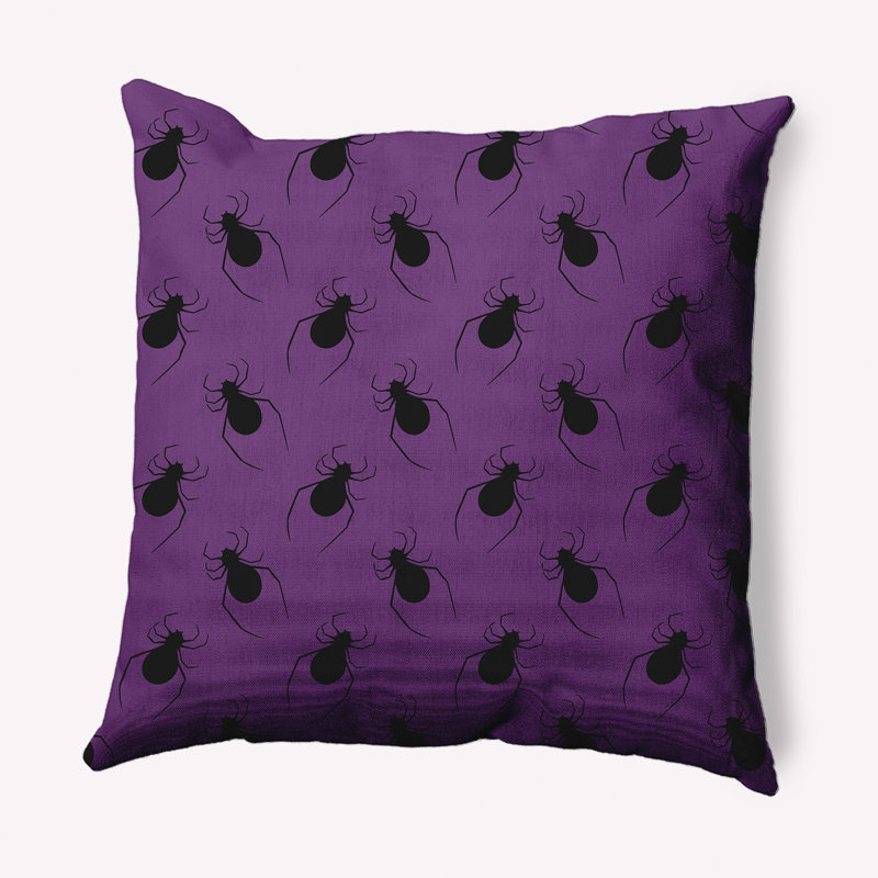 Coussin décoratif carré Spider, 26 po x 26 po, Améthyste