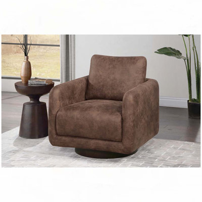 Fauteuil d'appoint pivotant en similicuir