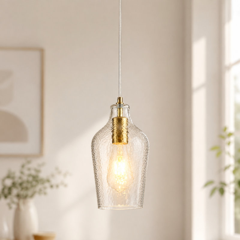1 - Light Gold Single Pendant
