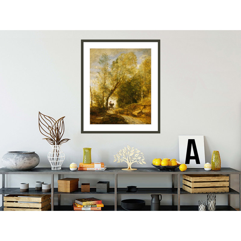 «The Forest of Coubron» par Jean-Baptiste-Camille Corot, impression giclée encadrée, H 39,69 po x l 33,5 po