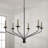 Wilder 6 - Light Steel Dimmable Chandelier