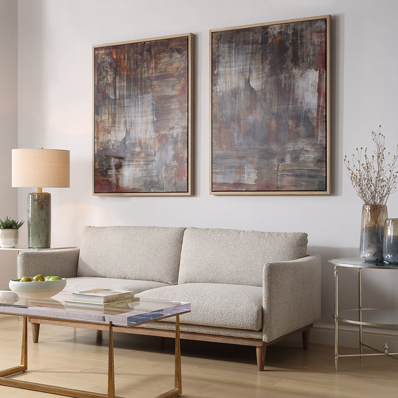 Molten Patina Framed Canvases, Set/2