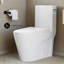 Toilette allongée encastrée droite à vortex droit blanc 1,28 GPF St. Tropez-130451359-130451360