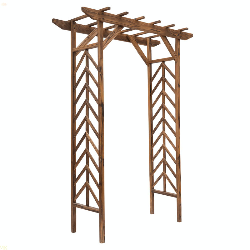 Treillis arqué en bois pour jardin Outsunny 79In