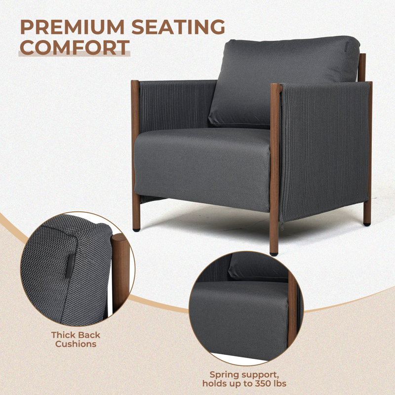Briles All-Aluminum Club Chairs With Quilted Wrap