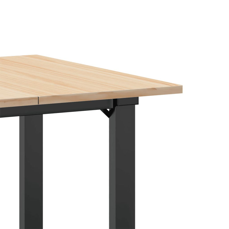 Rectangular Wood Top Dining Table, 75cm H x 60cm W x 60cm D