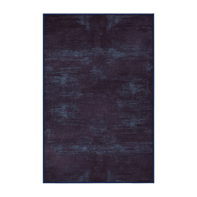 Machine Washable Abstract Purple Area Rug