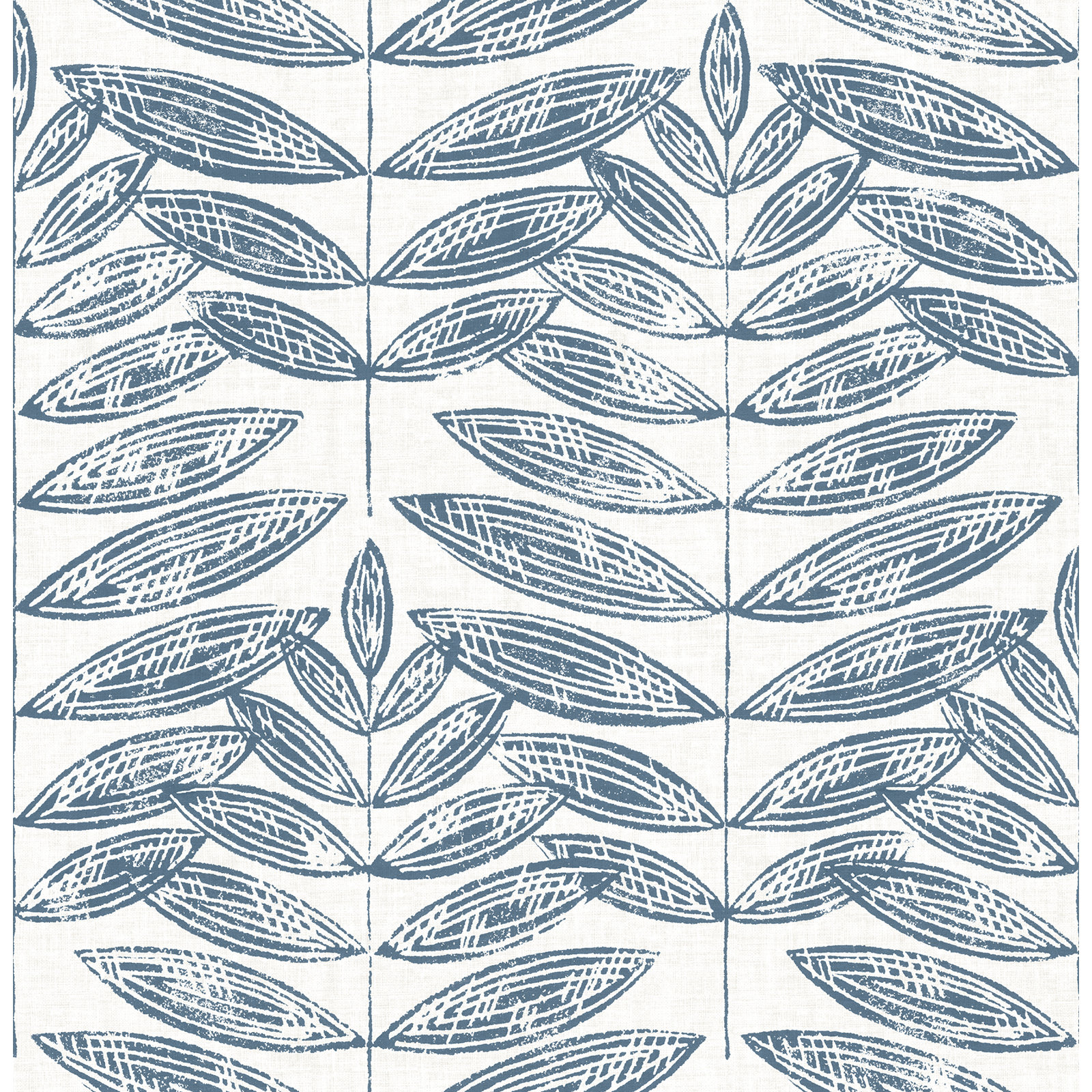 Aldusa Leaf Non-Pasted Wallpaper Roll , Navy