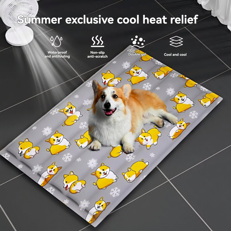 Pet Specific Cooling Mat Is Soft And Durable, Making It More Comfortable To Use In Summer, 1.90" H x 15.74" W x 19.68" D