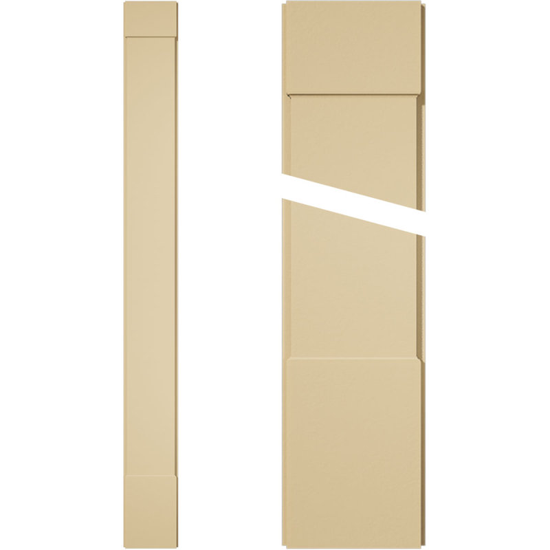 Pilastre simple en uréthane Signature avec majuscule et base, brun clair apprêté, 12 po x 120 po x 2 po, Standard