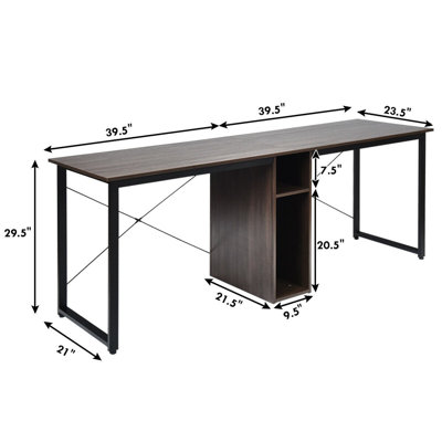 Ebern Designs Martin 79'' Desk & Reviews | Wayfair