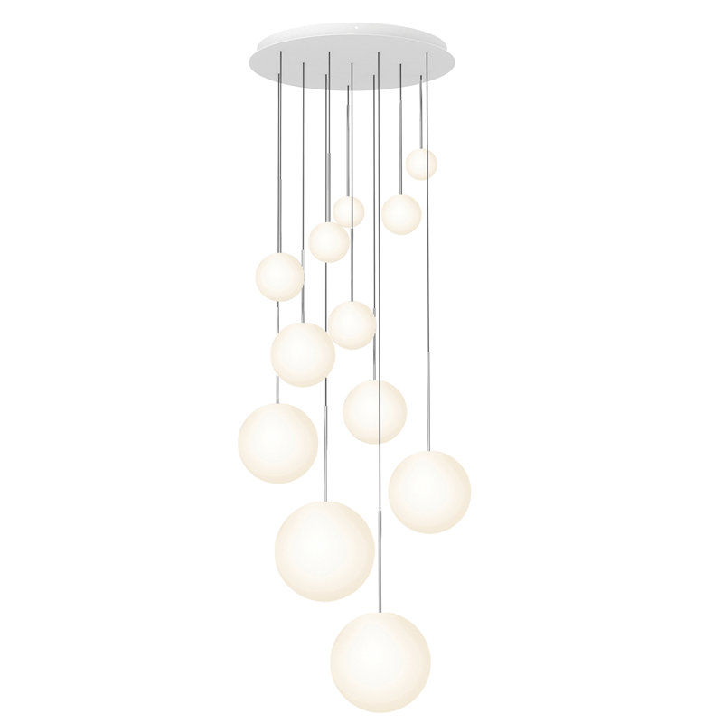 Bola Sphere Pendant Chandelier, Chrome