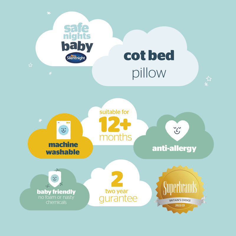 Safe Nights Anti-Allergy Cot Bed Pillow