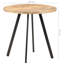 Pinehurst Mango Round Wood Top Dining Table with Iron Base