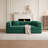 78.7" Large 5 in 1 Sofa Bed Convertible, No Tools Assembly Sleeper Sofa, Modern FrameLess Boneless Couch, Washable Corduroy Couch, Oversized for Small Space, 2 Pillows Included, Green-222128068