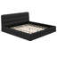 Très grand lit plateforme tapissier, noir-861922306