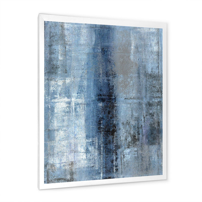 «Blue Meets Gray», art mural moderne et contemporain sur toile
