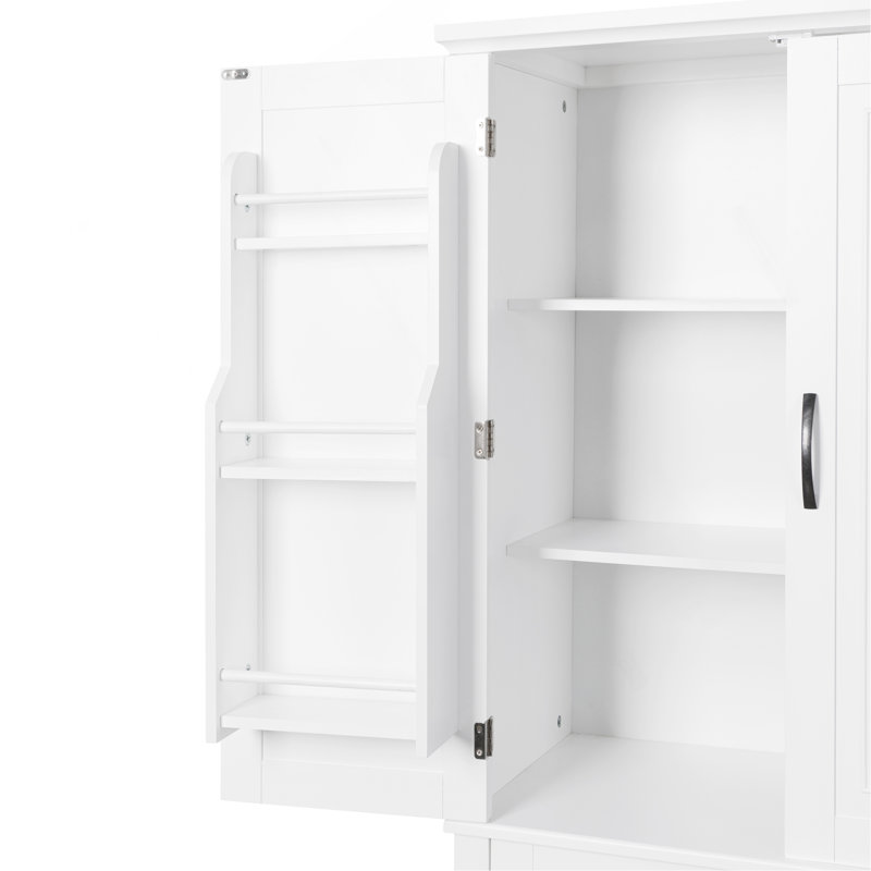 Versatile Bathroom Storage Cabinet With Doors, Drawer, And Adjustable Shelf For Organized And Functional Spaces., White