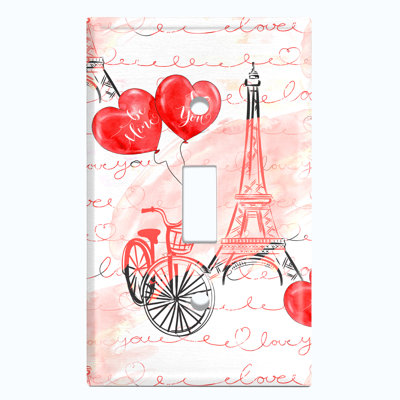 Patterned 1 - Gang Toggle Light Switch Standard Wall Plate