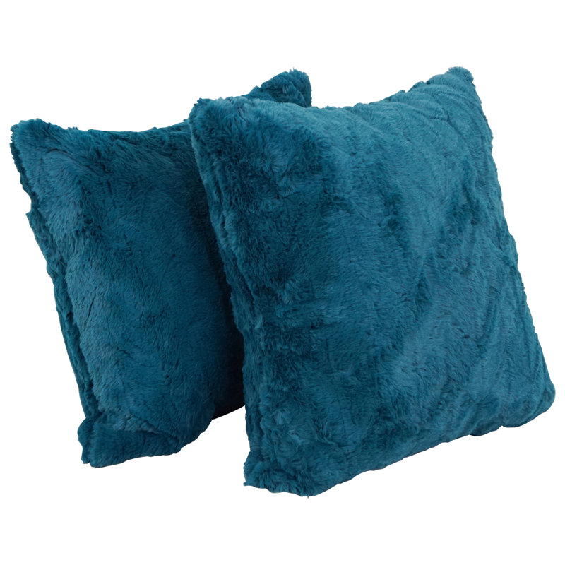 Coussins en fourrure de polyester 53_17 pouces, Naples Caspia