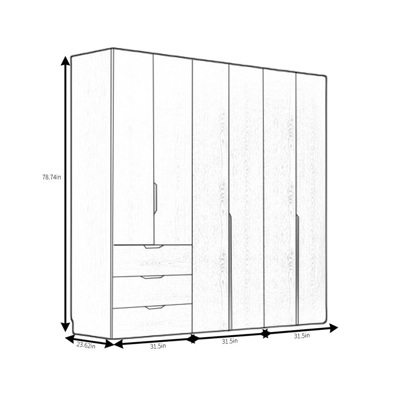 Armoire moderne et simple noire