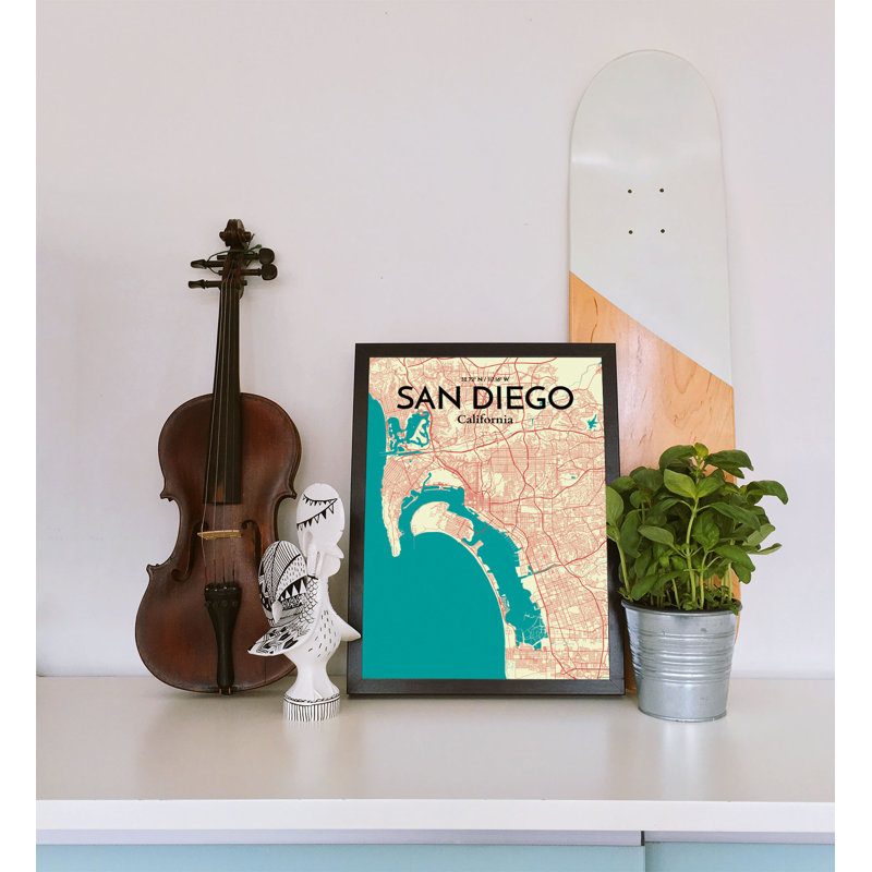 San Diego - No Frame Print, 43.2cm H x 27.9cm W x 0.1cm D