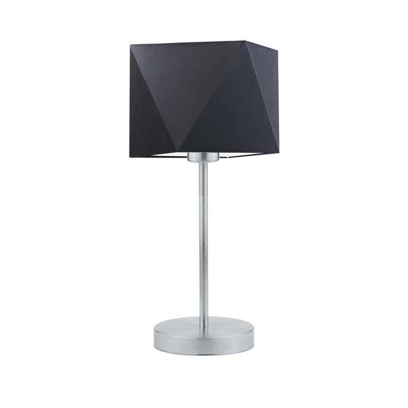Denzal Metal Table Lamp, Silver, Black