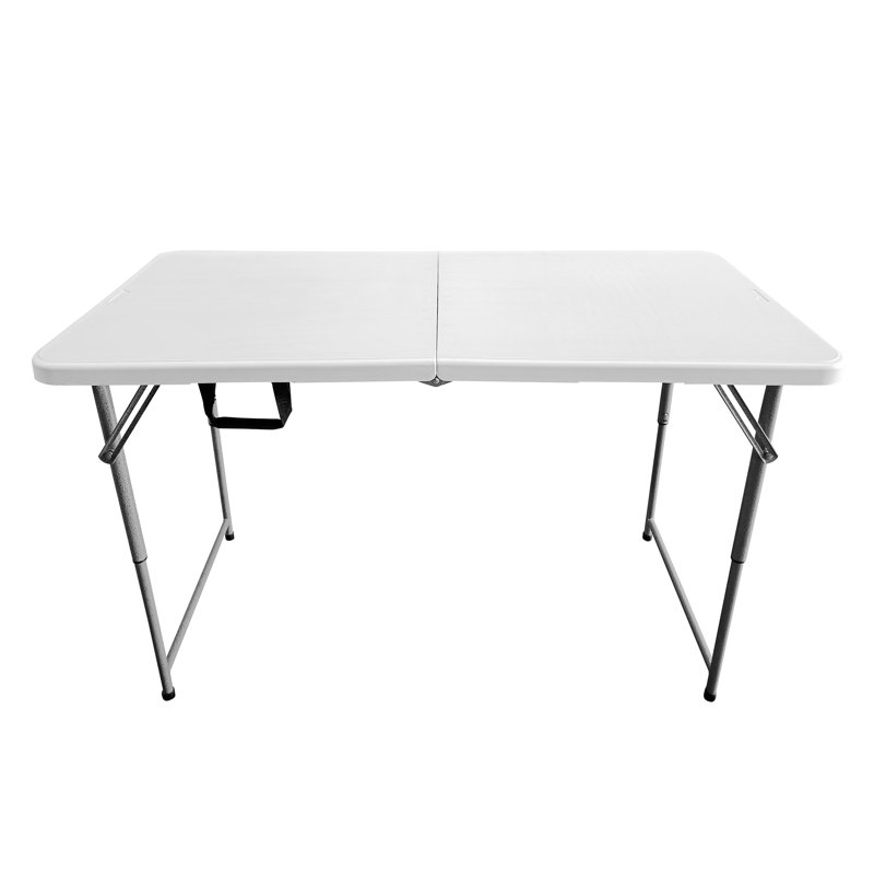 Table pliante à hauteur réglable avec poignée facile à transporter