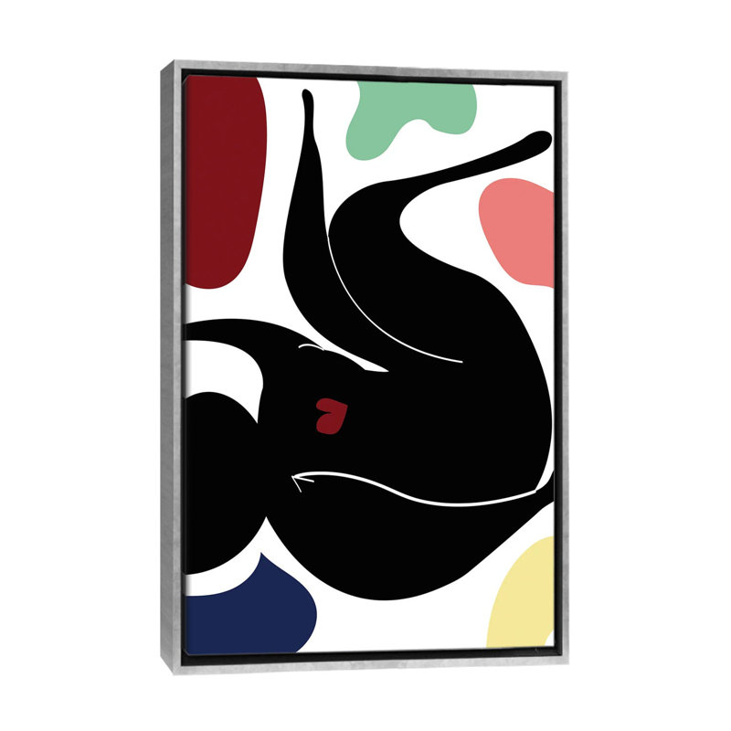 Le centre du cœur-impression d’art graphique, Toile avec cadre argenté, Pas de tapis, H 48 po x l 32 po x P 1,5 po