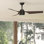Ventilateur de plafond 52 pouces à 3 pales avec contrôle mural Cabo Frio