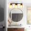 Luminaire de meuble-lavabo moderne à 3 lumières avec abat-jour cylindrique en verre transparent Lilwen