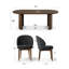 Ensemble de salle à manger moderne 79 "ovale avec 6 chaises rembourrées-84316667-84316666