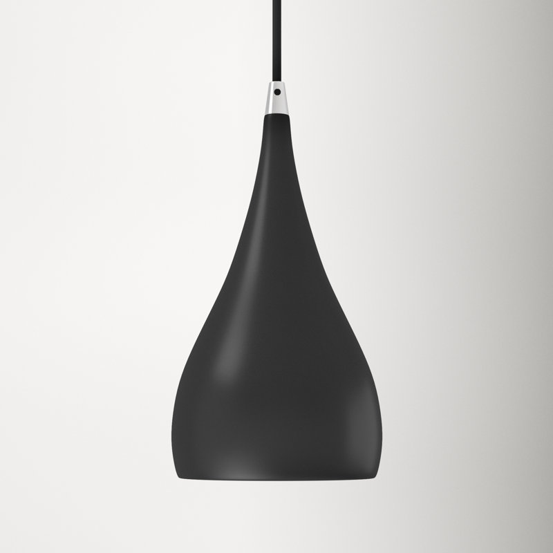 Schultz 1 - Light Single Pendant, Shiny Black