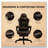 PU Leather Office Gamer Chair With Lumbar Support And Adjustable Footrest