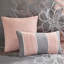 Bedding King - Édredon en coton et accessoires à imprimé texturé gris / pêche