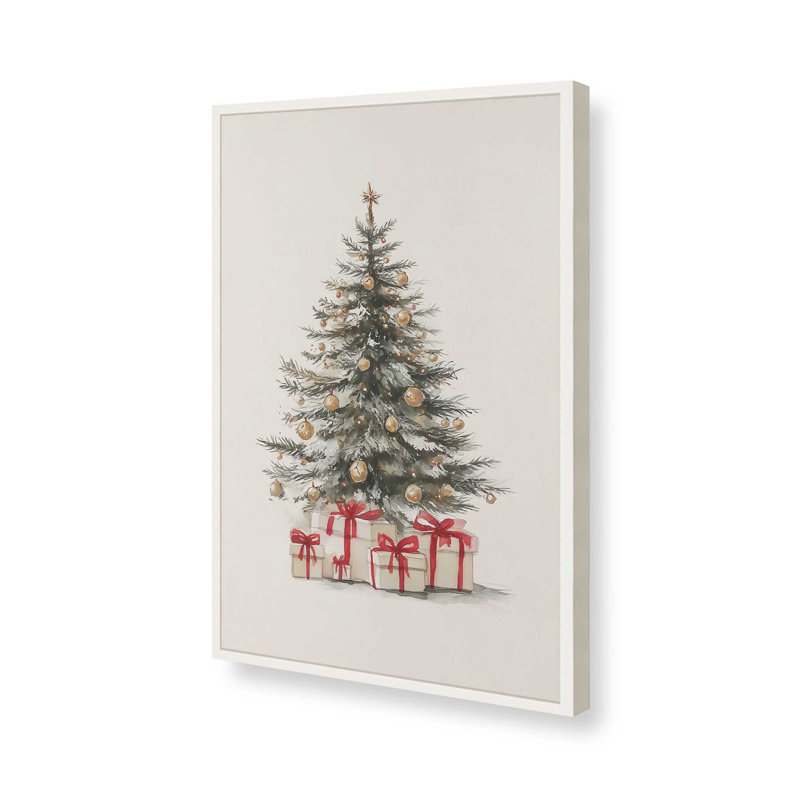 Reproduction d'art cadeaux dorés, 12 po x 16 po, Blanc opaque