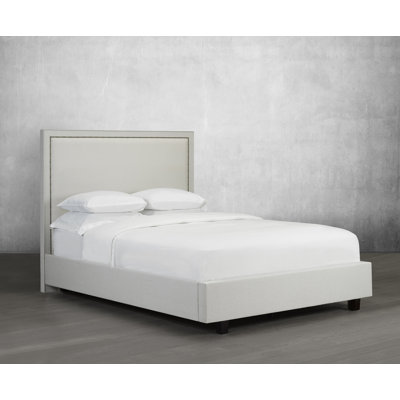 Lit plateforme tapissier avec rangement Strader