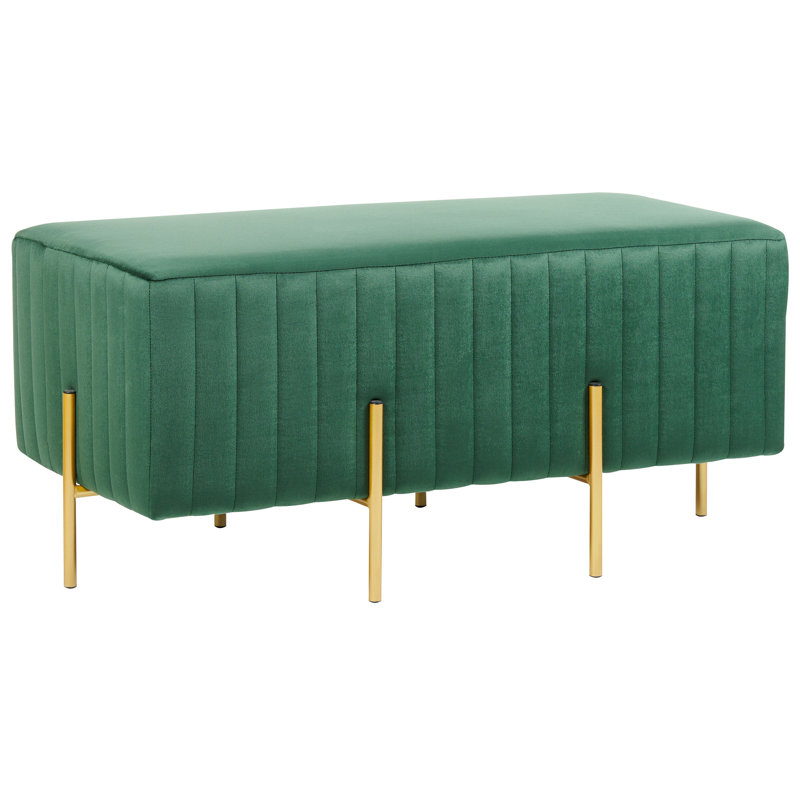 Mazon Velvet Upholstered Bench, Green