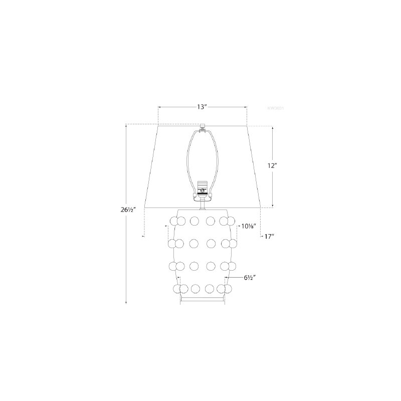 Kelly Wearstler Linden Medium Lamp, Plaster White