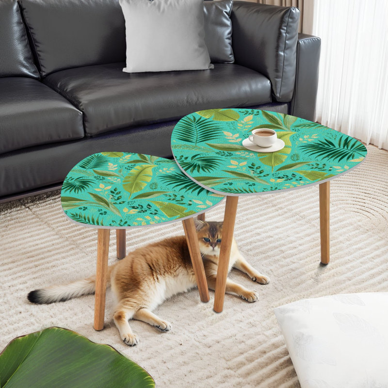 Ensemble de 2 tables basses gigognes Triangle