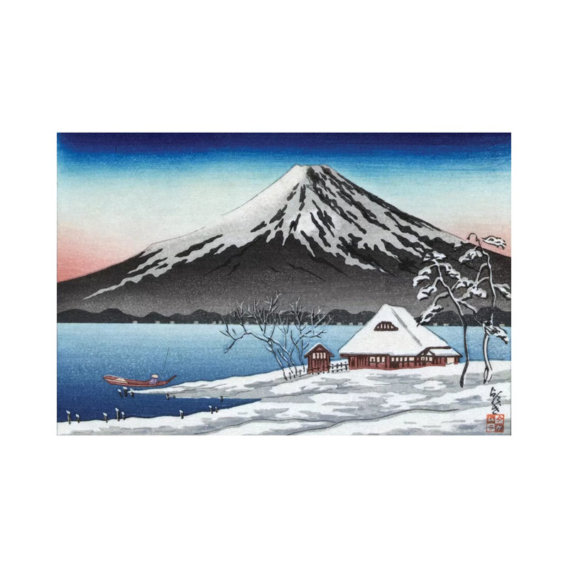 Japan: Mount Fuji - Wrapped Canvas Painting, 20.32 cm H x 30.48 cm W