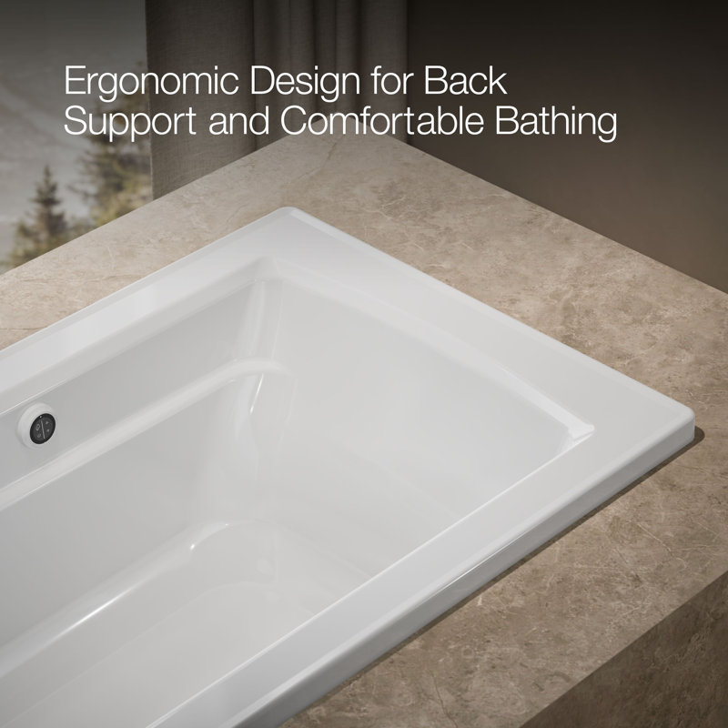 Archer 60" x 32" Soaking Bathtub, White