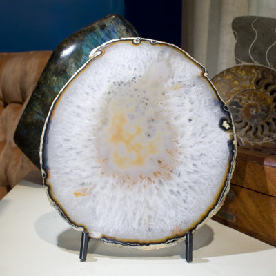 Picturesque Polished Thin Agate Plate