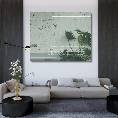 Ophelia & Co. ArtsyQuotes Gallery Wrapped Canvas Art Titled: Douglas MacArthur Quote: A True Leader ArtsyQuotes-003090