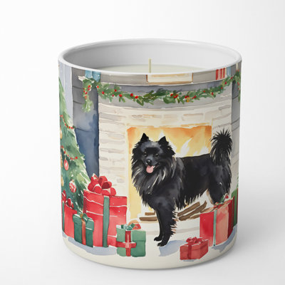 Caroline's Treasures Christmas Tree Scented Tumbler Candle With Ceramic Holder In Multi Color