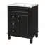 Meuble-lavabo 24 po avec lavabo en céramique, 2 tiroirs et tablette réglable pour les petits espaces-1539994471